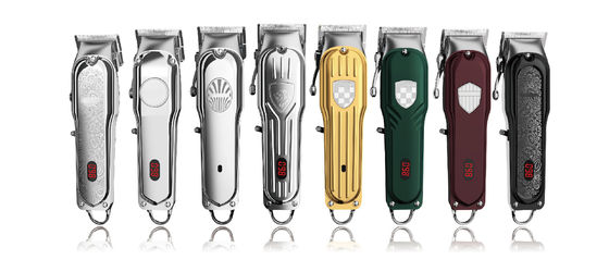 Metal Professional Hair Clipper Electrical Rechargeable Plug And Play 2000mAh Lithium Battery LED Display For Salon